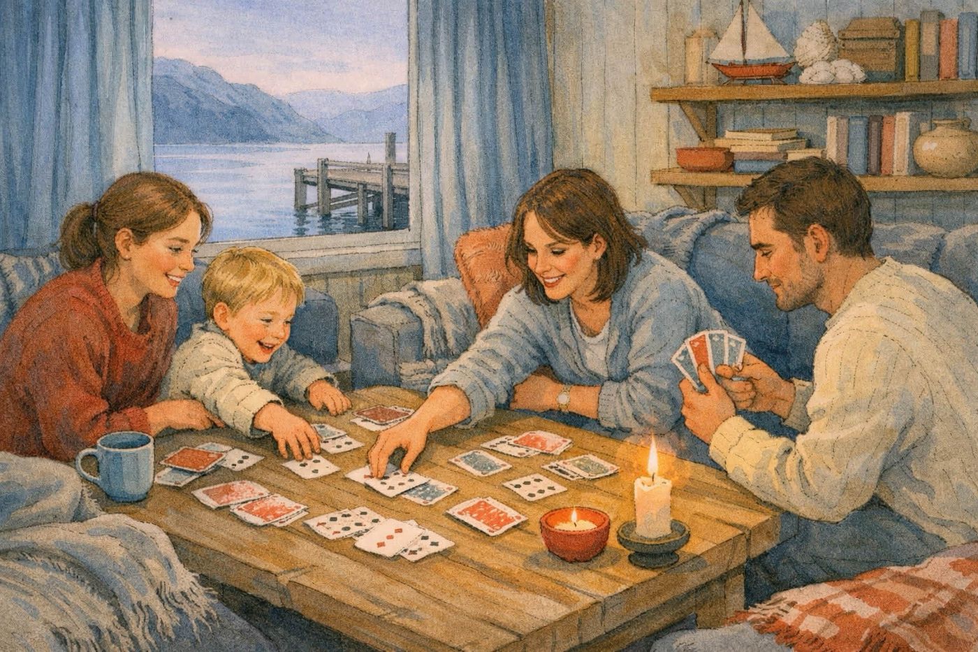 Playing a fishing card game