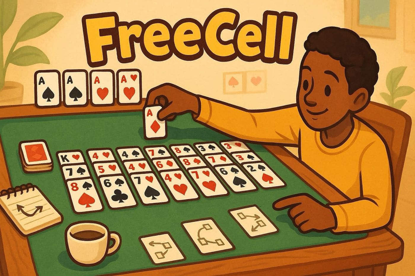 Illustration for FreeCell: Game Setup