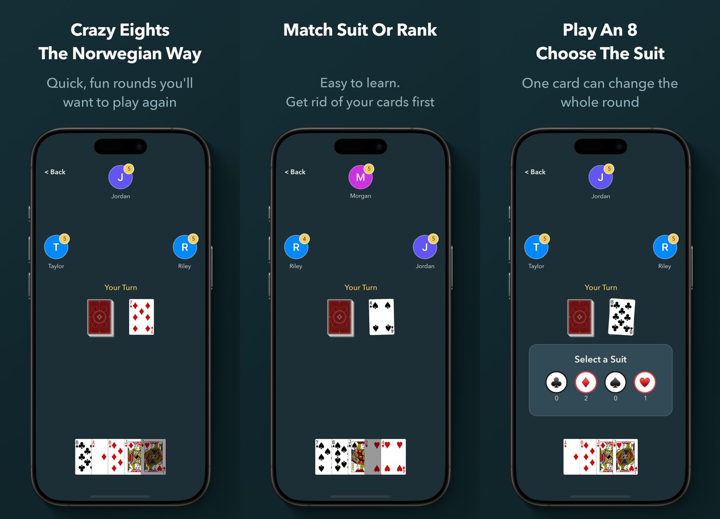 Preview of the Crazy Eights app
