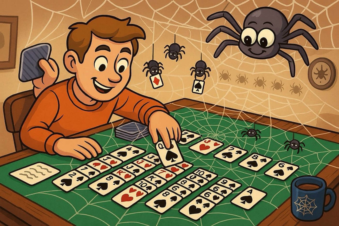 Illustration for Spider Solitaire: About the Game